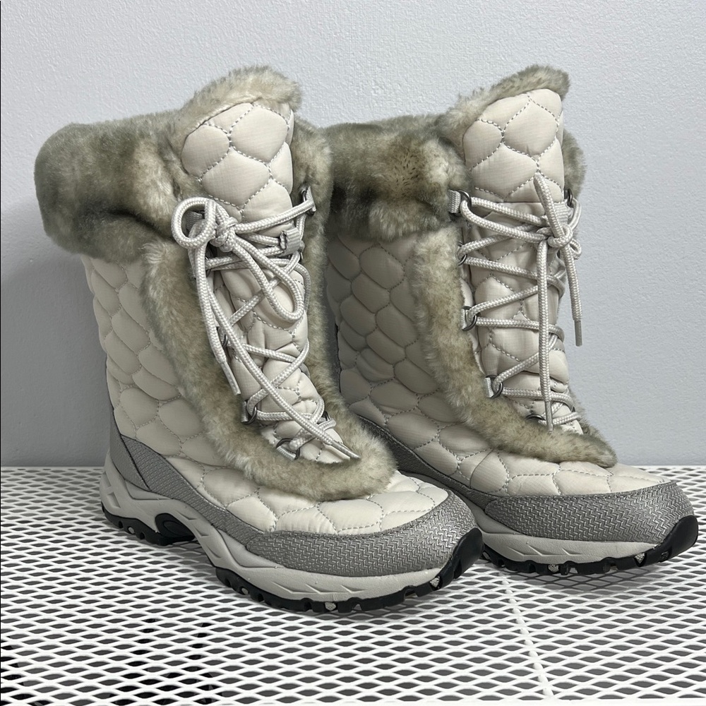 LL Bean Quilted Faux Fur Winter Boots Women’s Size 7